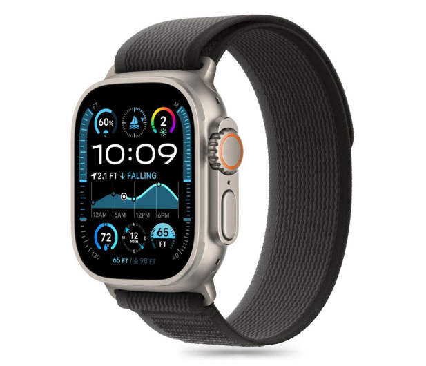 TECH-PROTECT Nylon Stripe do Apple Watch 44/45/46/49 mm Black/Orange 5906302370825 - 1296615 - zdjęcie